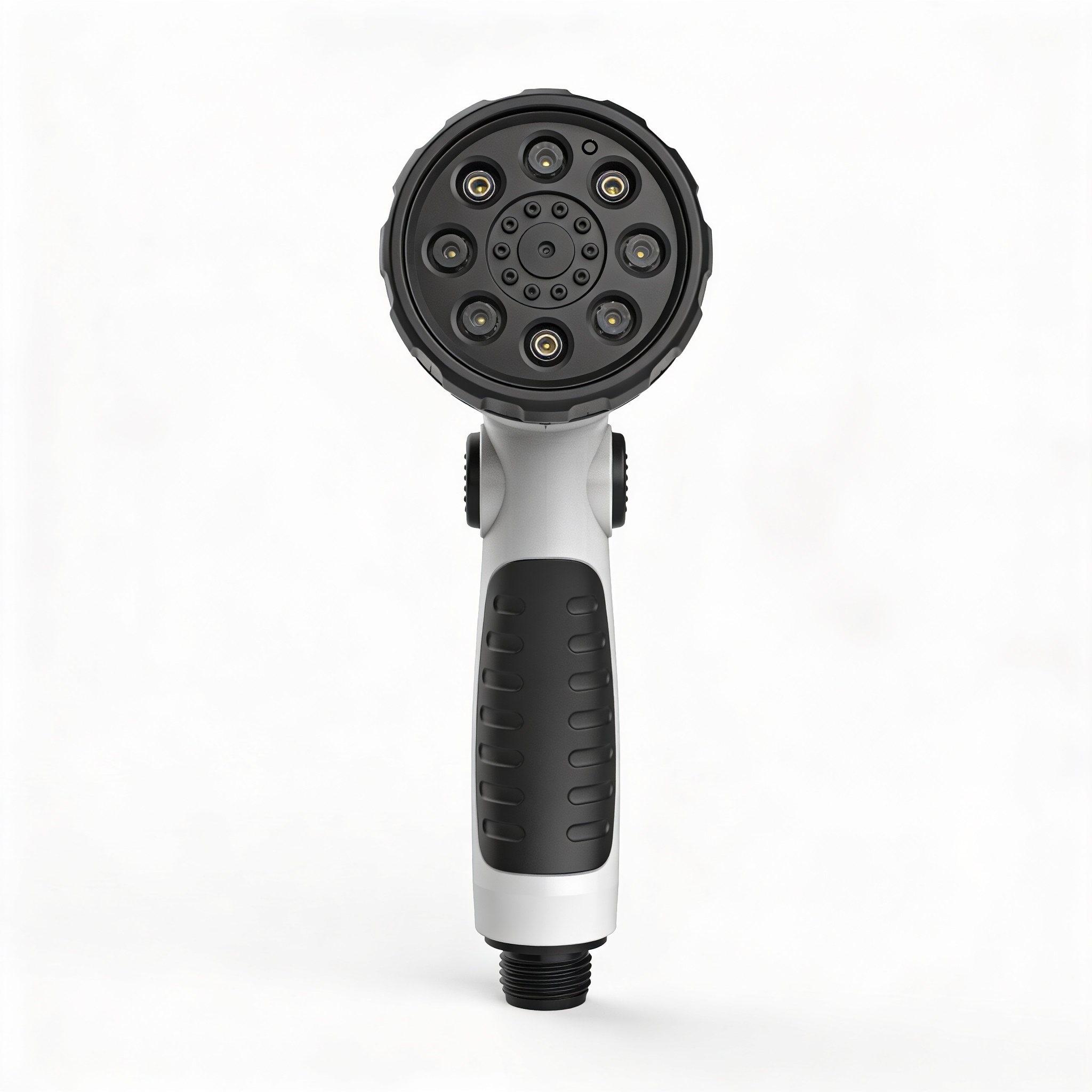 OlsonNoemi AUTOMAN-Garden-Hose-Nozzle, ABS Water Spray Nozzle with 7 Adjustable Watering Patterns, Slip Resistant for Watering Plants, Lawn& Garden, Washing Cars, Cleaning, Showering Pets & Outdoor Fun.