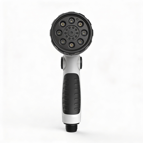 OlsonNoemi AUTOMAN-Garden-Hose-Nozzle, ABS Water Spray Nozzle with 7 Adjustable Watering Patterns, Slip Resistant for Watering Plants, Lawn& Garden, Washing Cars, Cleaning, Showering Pets & Outdoor Fun.